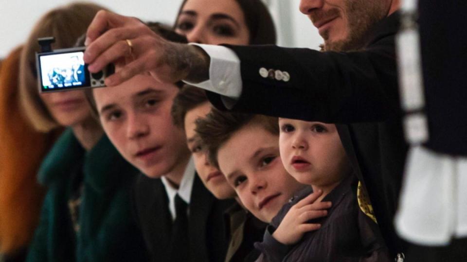 David Beckham s dětmi... Brooklyn, Romeo, Cruz a Harper